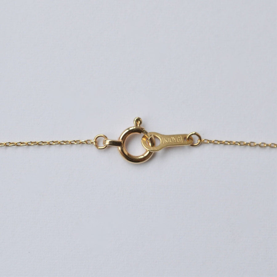 Round Aquamarine necklace (3mm / horizontal)