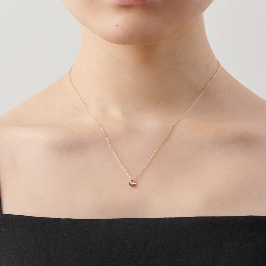 Round Sapphire necklace (3mm / horizontal)