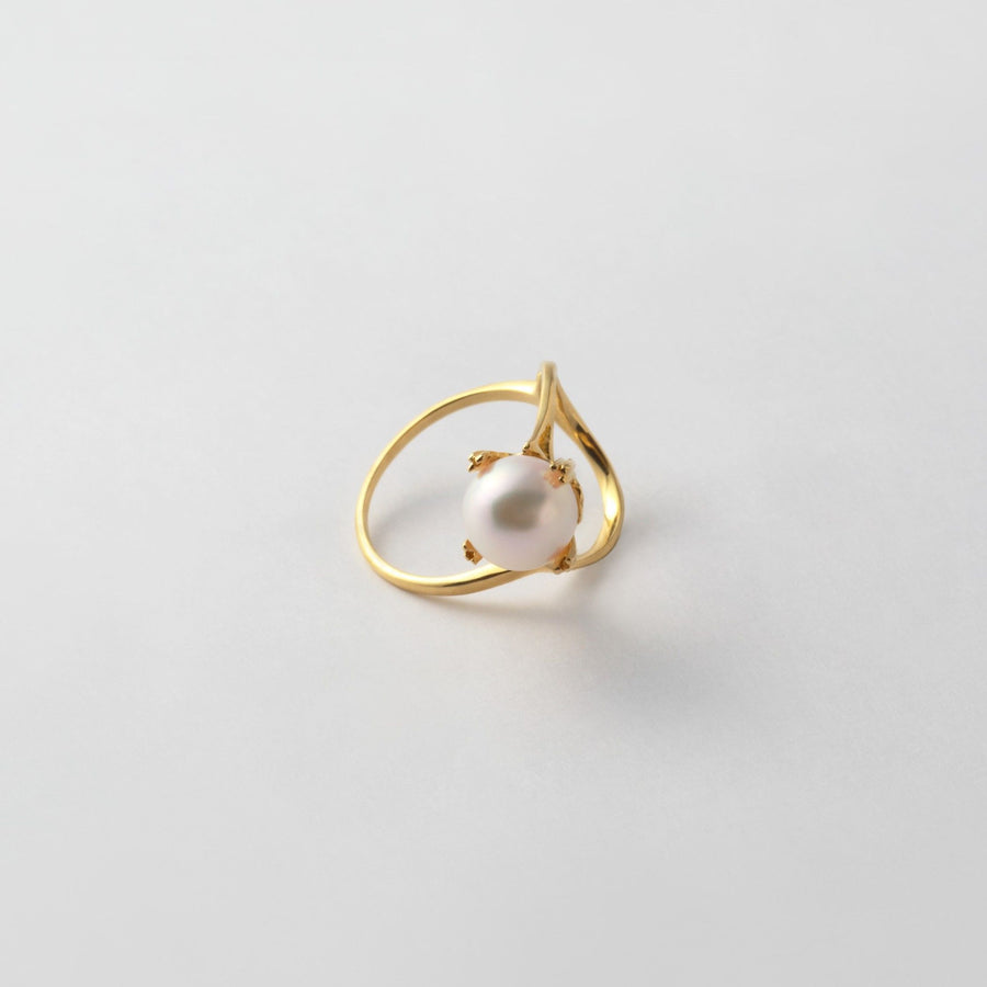 K18 ring motif ring (pearl / gold)